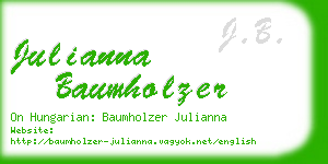 julianna baumholzer business card